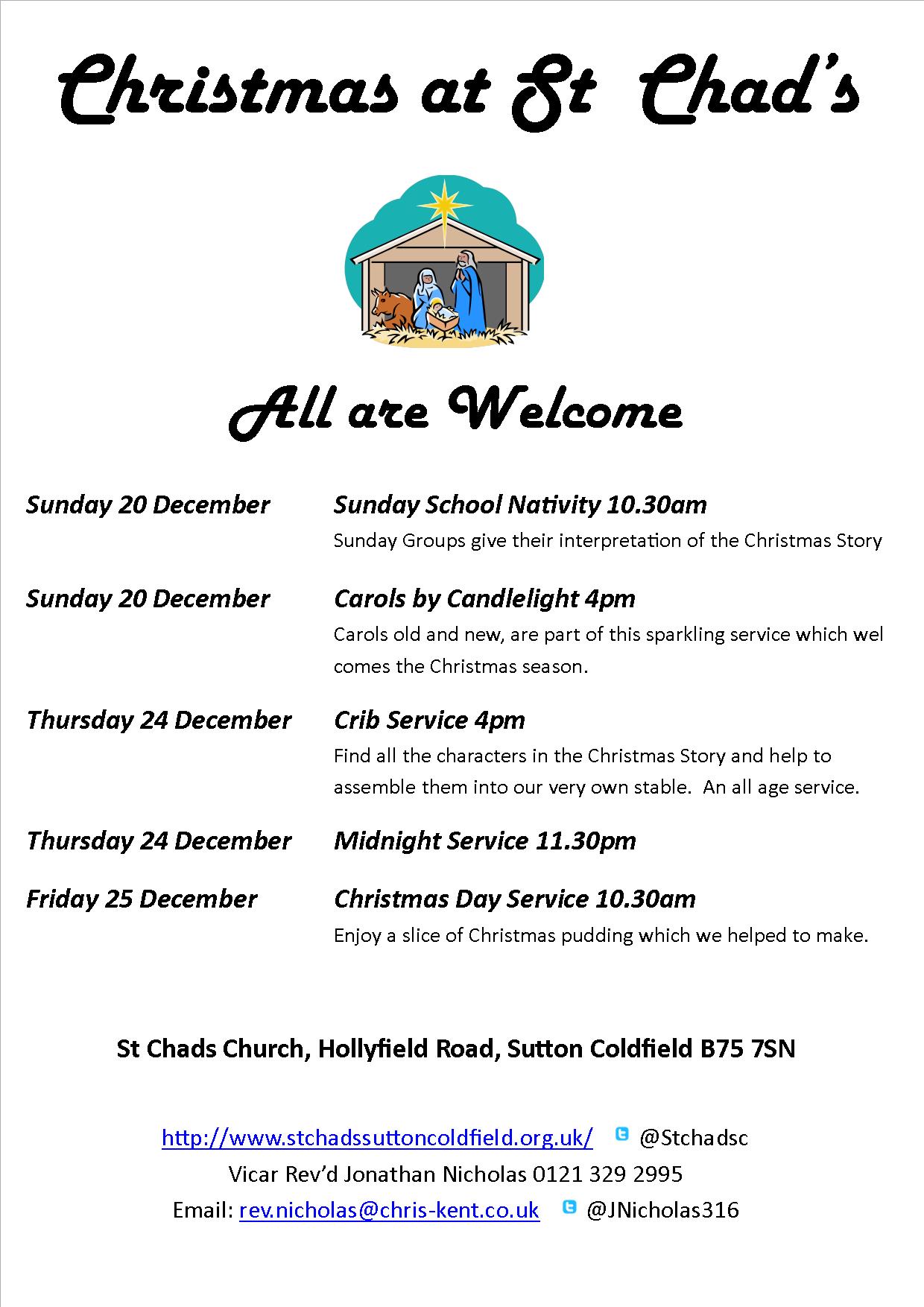 Christmas flyer 2015 St Chads Sutton Coldfield