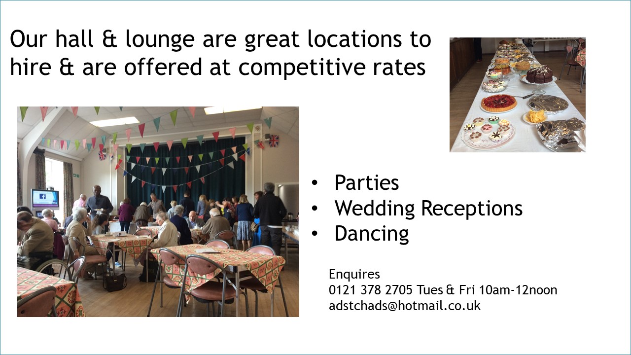 Hire St Chads Sutton Coldfield